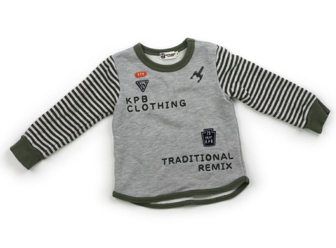 ニットプランナー（KP） Knit Planner(KP) トレーナー・プルオーバー 100 男の子 グレー・カーキ・ボーダー 子供服 ベビー服 キッズ アウトレット ユーズド 【中古】キッズ・ベビー・マタニティ