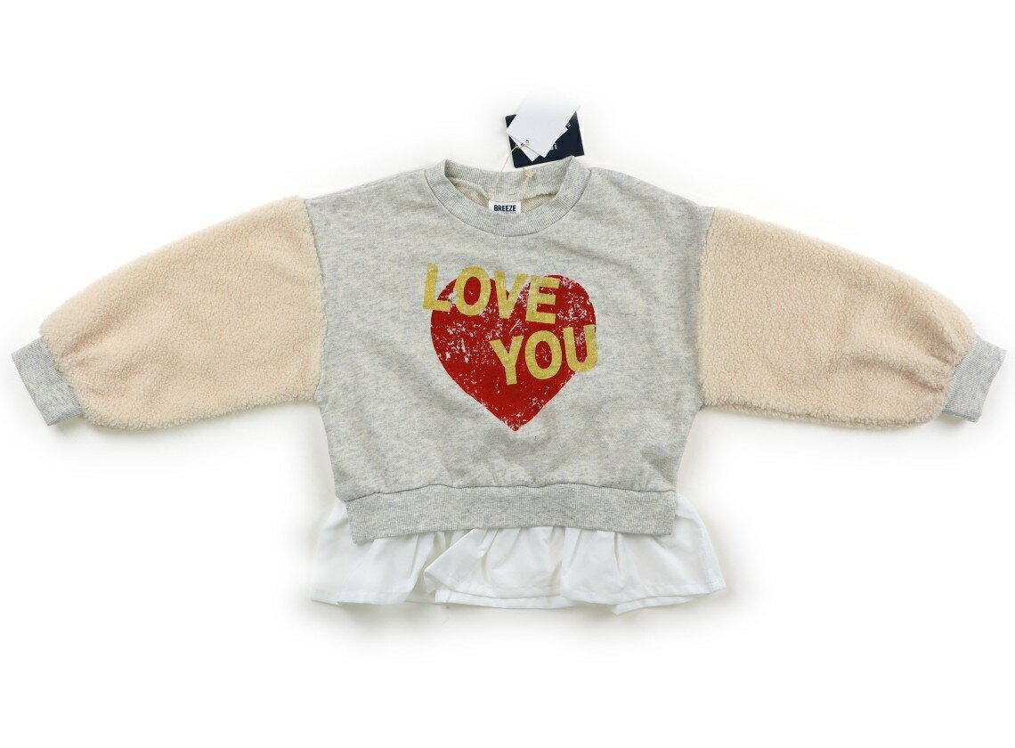 ブリーズ BREEZE トレーナー・プルオーバー 110 女の子 グレー・アイボリー 子供服 ベビー服 キッズ アウトレット ユーズド 【中古】キッズ・ベビー・マタニティ