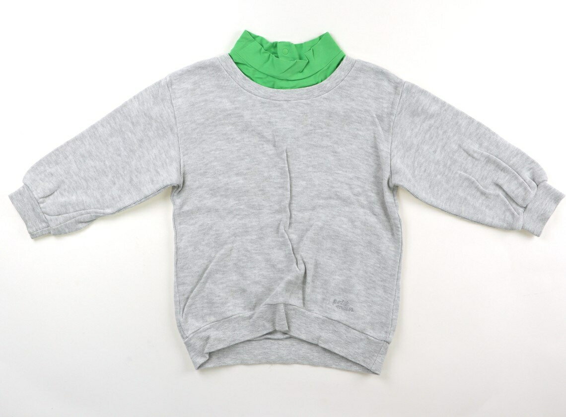 Rakuten - プティマイン petit main トレーナー・プルオーバー 110 女の子 グレー・グリーン 子供服 ベビー服 キッズ アウトレット ユーズド 【中古】キッズ・ベビー・マタニティ