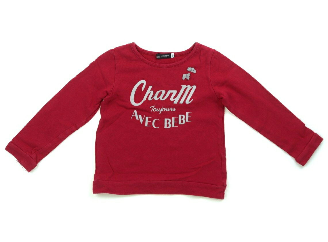 べべ BeBe トレーナー・プルオーバー 110 女の子 ターキーレッド 子供服 ベビー服 キッズ アウトレット ユーズド 【中古】キッズ・ベビー・マタニティ