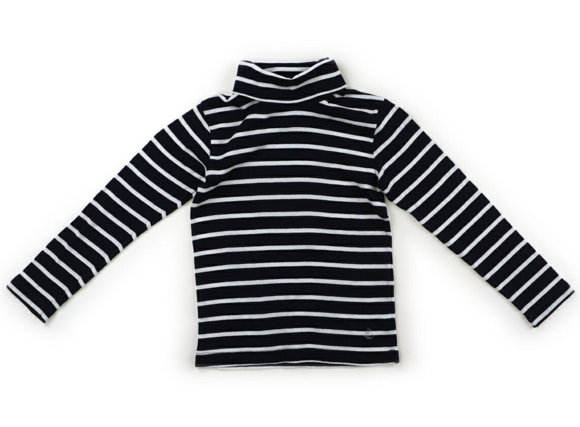 プチバトー PETIT BATEAU Tシャツ・カットソー 100 男の子 紺・白・ボーダー 子供服 ベビー服 キッズ アウトレット ユーズド 【中古】キッズ・ベビー・マタニティ
