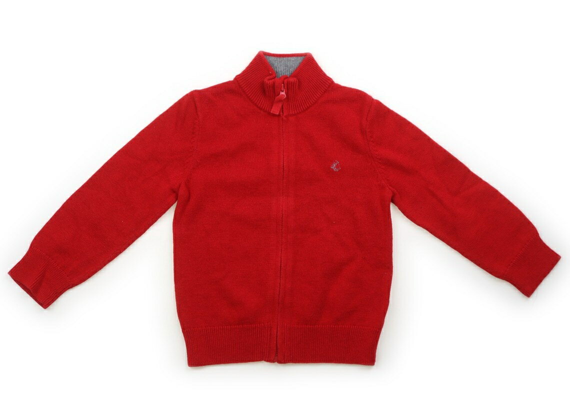 プチバトー PETIT BATEAU カーディガン 100 男の子 レッド・杢グレー 子供服 ベビー服 キッズ アウトレット ユーズド 【中古】キッズ・ベビー・マタニティ