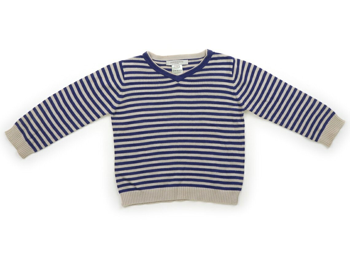 キャラメルベビー＆チャイルド Caramel Baby & Child ニット・セーター 90 男の子 モカ・ブルー 子供服 ベビー服 キッズ アウトレット ユーズド 【中古】キッズ・ベビー・マタニティ