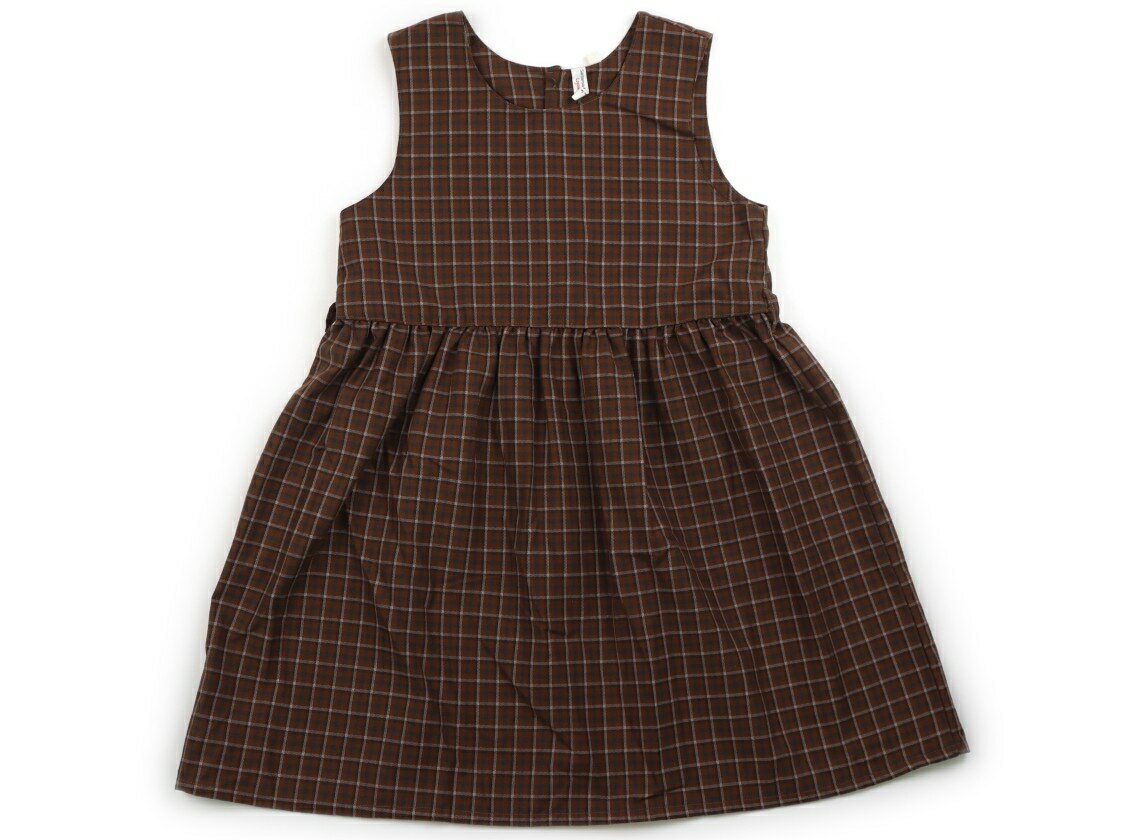 ラーゴム Lagom ジャンパースカート 140 女の子 ブラウン・チェック 子供服 ベビー服 キッズ アウトレット ユーズド 【中古】キッズ・ベビー・マタニティ