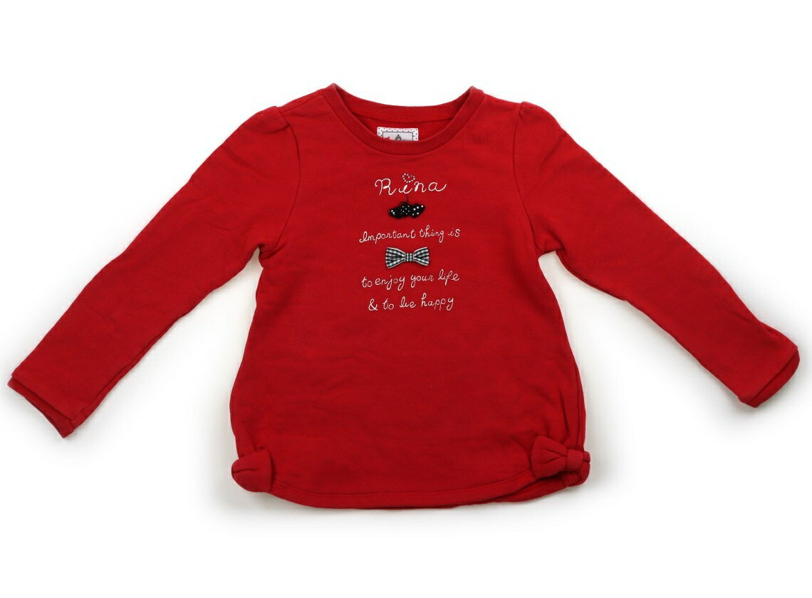 ミキハウス miki HOUSE トレーナー・プルオーバー 130 女の子 レッド・リボン 子供服 ベビー服 キッズ アウトレット ユーズド 【中古】..