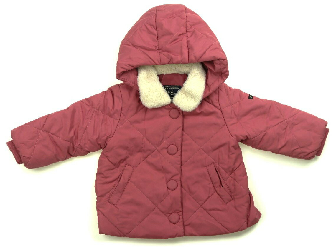 プティマイン petit main コート・ジャンパー 90 女の子 カメリアピンク 子供服 ベビー服 キッズ アウトレット ユーズド 【中古】キッズ・ベビー・マタニティ(4.0)