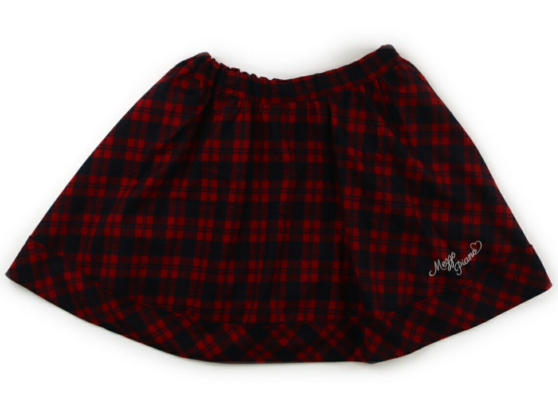 メゾピアノ mezzo piano スカート 160 女の子 赤、チェック柄 子供服 ベビー服 キッズ アウトレット ユーズド 【中古】キッズ・ベビー・マタニティ