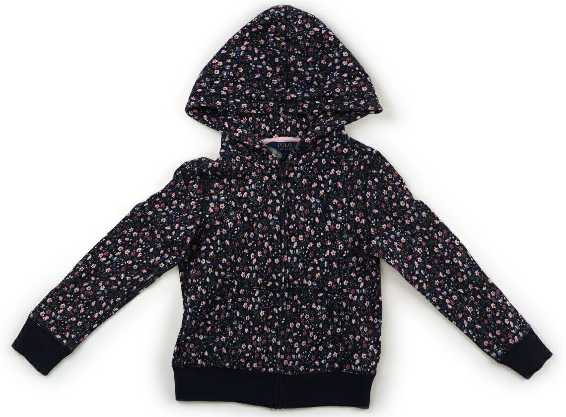 ポロラルフローレン POLO RALPH LAUREN パーカー 130 女の子 ネイビー・花柄 子供服 ベビー服 キッズ アウトレット ユーズド 【中古】キッズ・ベビー・マタニティ