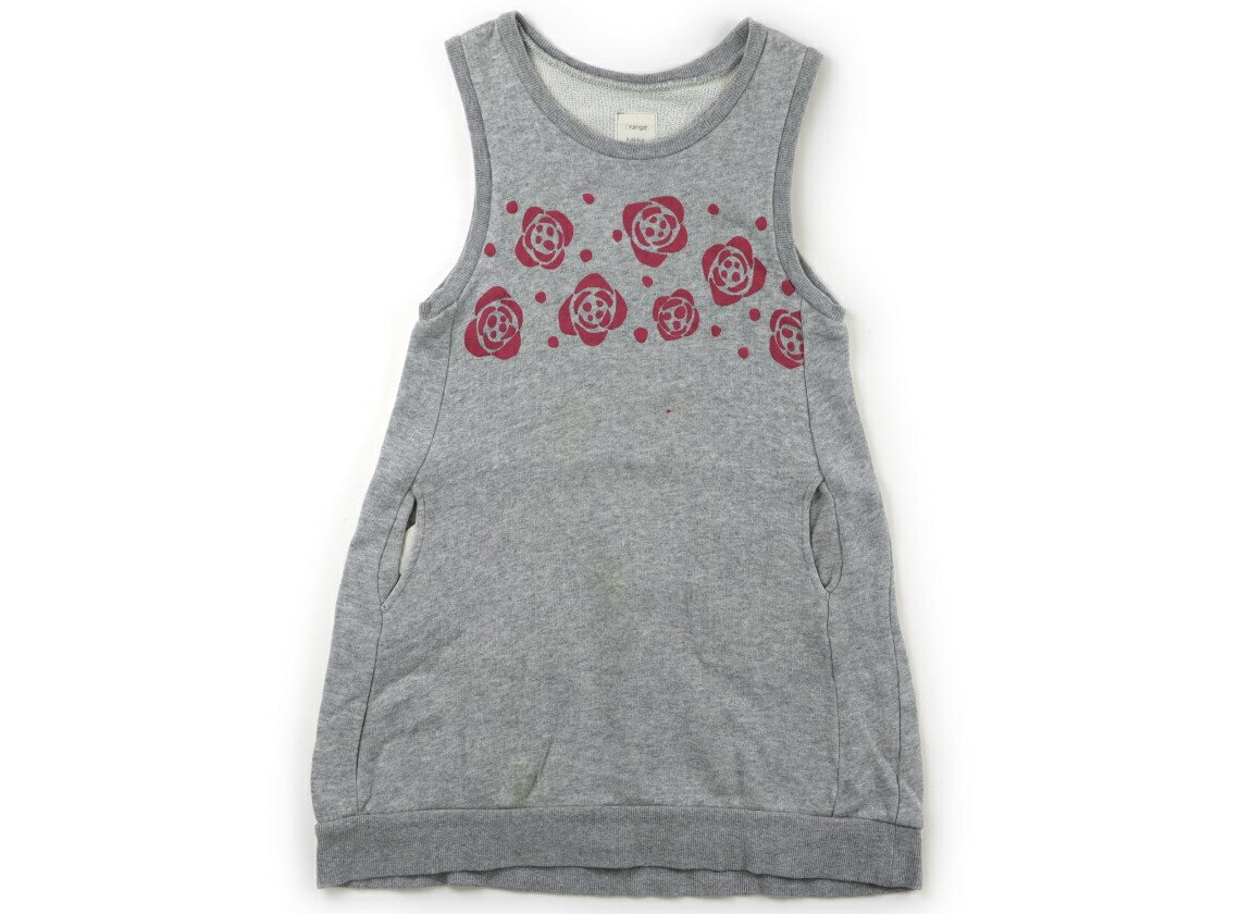 ハッカ HAKKA ジャンパースカート 130 女の子 ライトグレー・フューシャピンク 子供服 ベビー服 キッズ アウトレット ユーズド 【中古】キッズ・ベビー・マタニティ