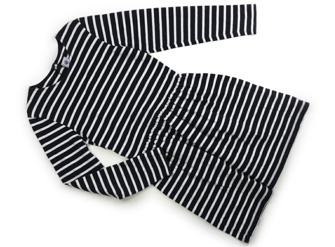 プチバトー PETIT BATEAU ワンピース 150 女の子 ネイビー・オフボーダー 子供服 ベビー服 キッズ アウトレット ユーズド 【中古】キッズ・ベビー・マタニティ