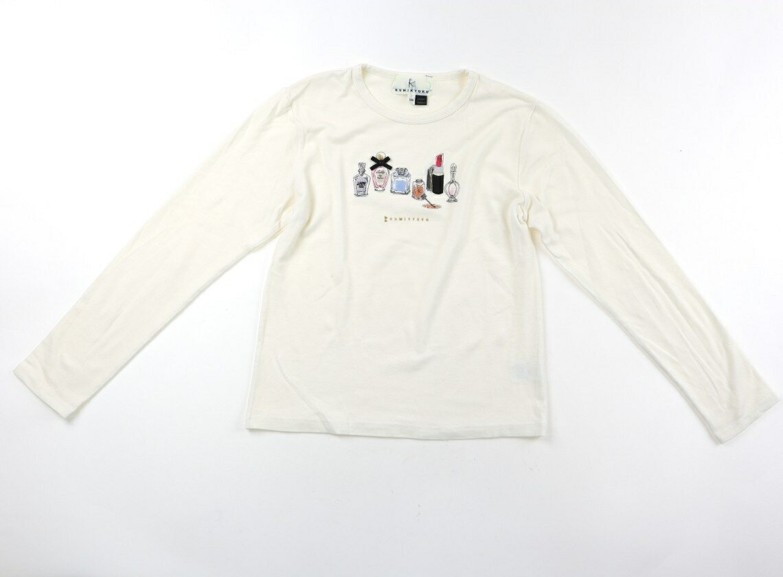 組曲 Kumikyoku Tシャツ・カットソー 150 女の子 オフホワイト 子供服 ベビー服 キッズ アウトレット ユーズド 【中古】キッズ・ベビー・マタニティ