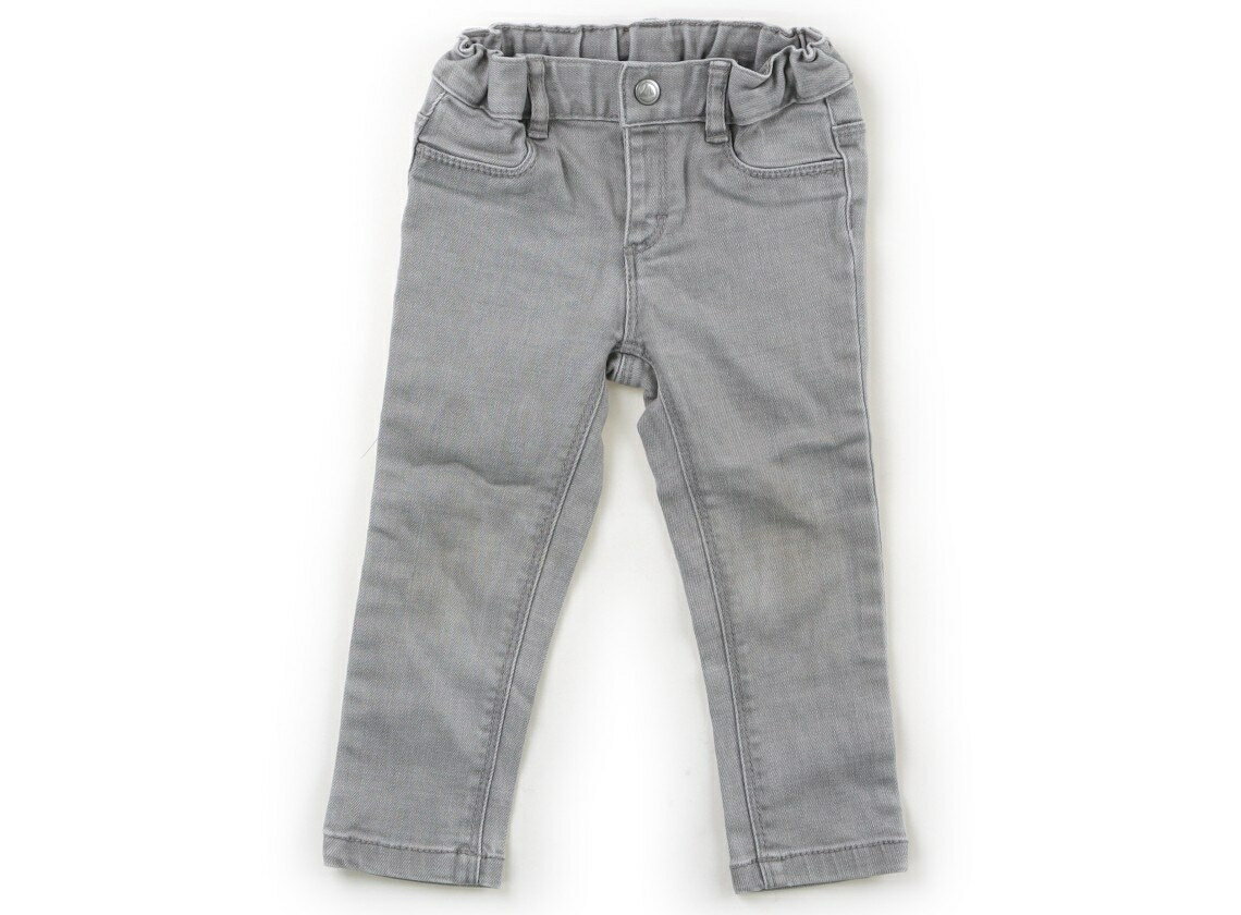 プチバトー PETIT BATEAU ジーンズ 80 女の子 ライトグレー 子供服 ベビー服 キッズ アウトレット ユーズド 【中古】キッズ・ベビー・マタニティ