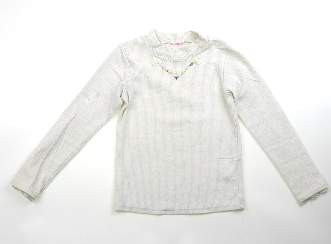 メゾピアノ mezzo piano Tシャツ・カットソー 140 女の子 オフホワイト 子供服 ベビー服 キッズ アウトレット ユーズド 【中古】キッズ・ベビー・マタニティ
