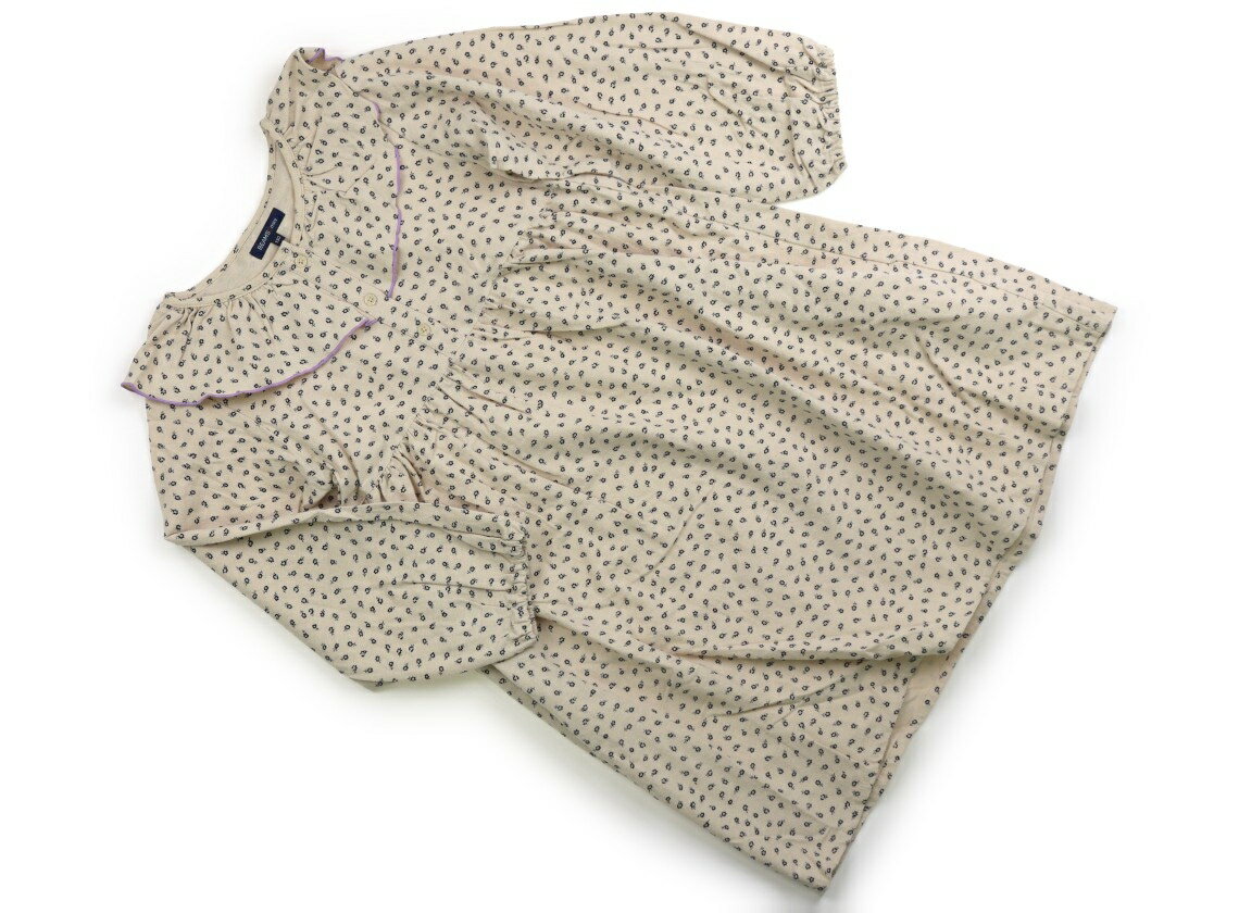 ビームス BEAMS ワンピース 130 女の子 アイボリー・総柄 子供服 ベビー服 キッズ アウトレット ユーズド 【中古】キッズ・ベビー・マタニティ
