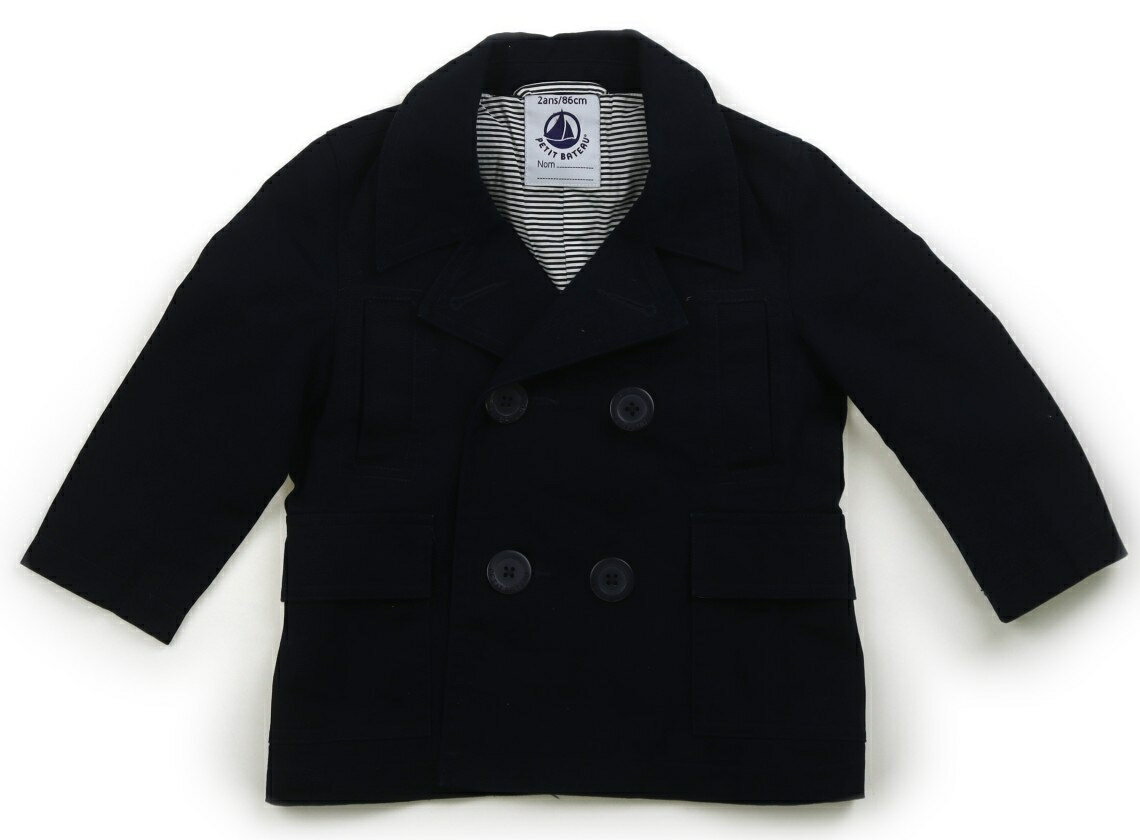 プチバトー PETIT BATEAU コート・ジャンパー 80 男の子 紺 子供服 ベビー服 キッズ アウトレット ユーズド 【中古】キッズ・ベビー・マタニティ
