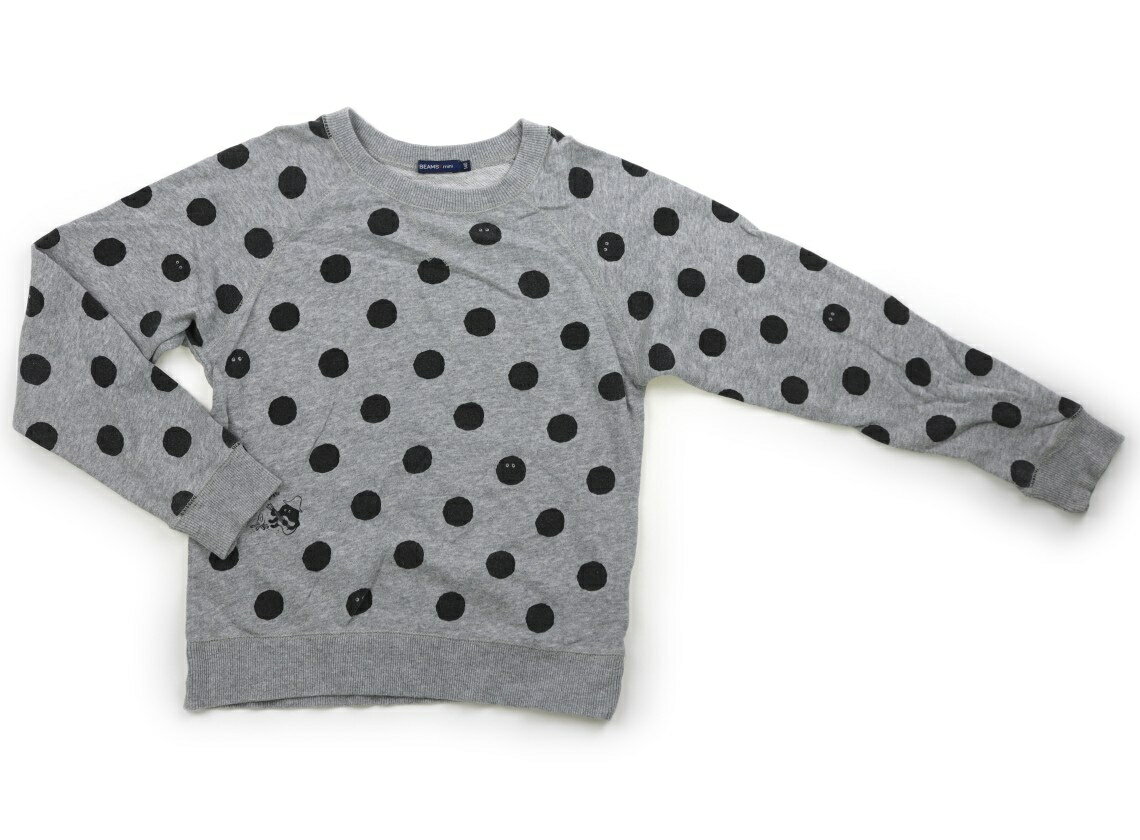 ビームス BEAMS トレーナー・プルオーバー 140 女の子 グレー・黒サークル 子供服 ベビー服 キッズ アウトレット ユーズド 【中古】キッズ・ベビー・マタニティ