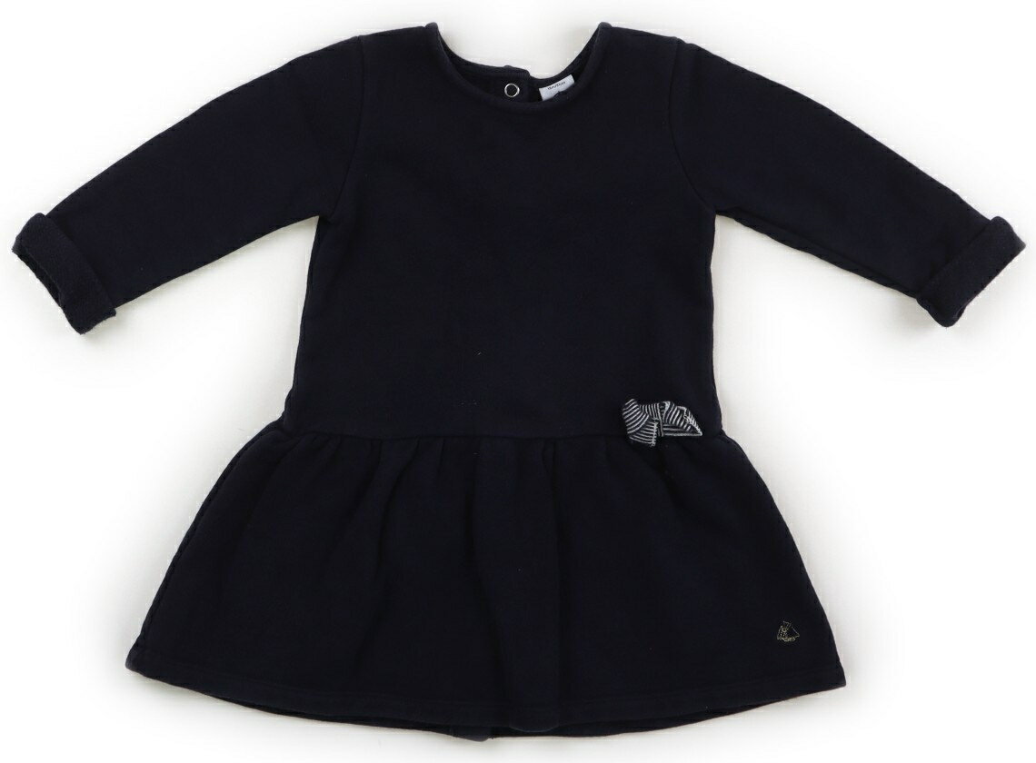 プチバトー PETIT BATEAU ワンピース 80 女の子 ネイビー 子供服 ベビー服 キッズ アウトレット ユーズド 【中古】キッズ・ベビー・マタニティ