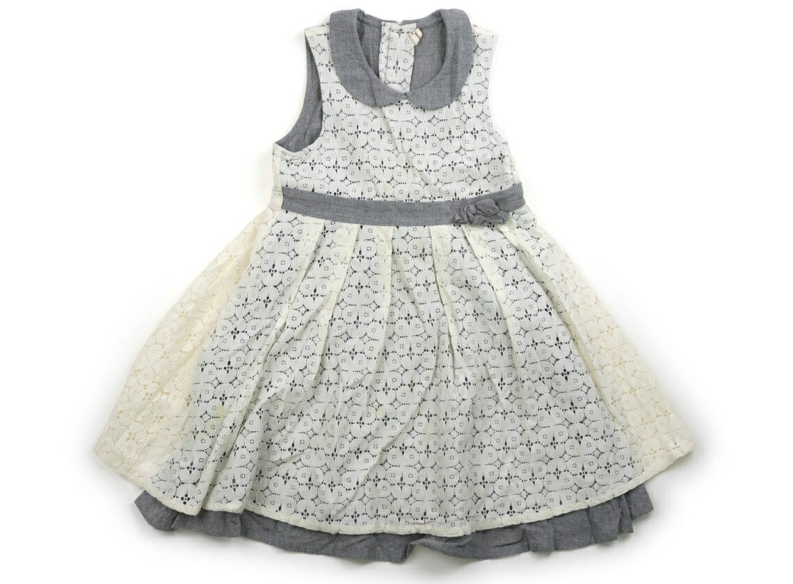 センスオブワンダー Sense of Wonder ジャンパースカート 120 女の子 グレー・ホワイト 子供服 ベビー..