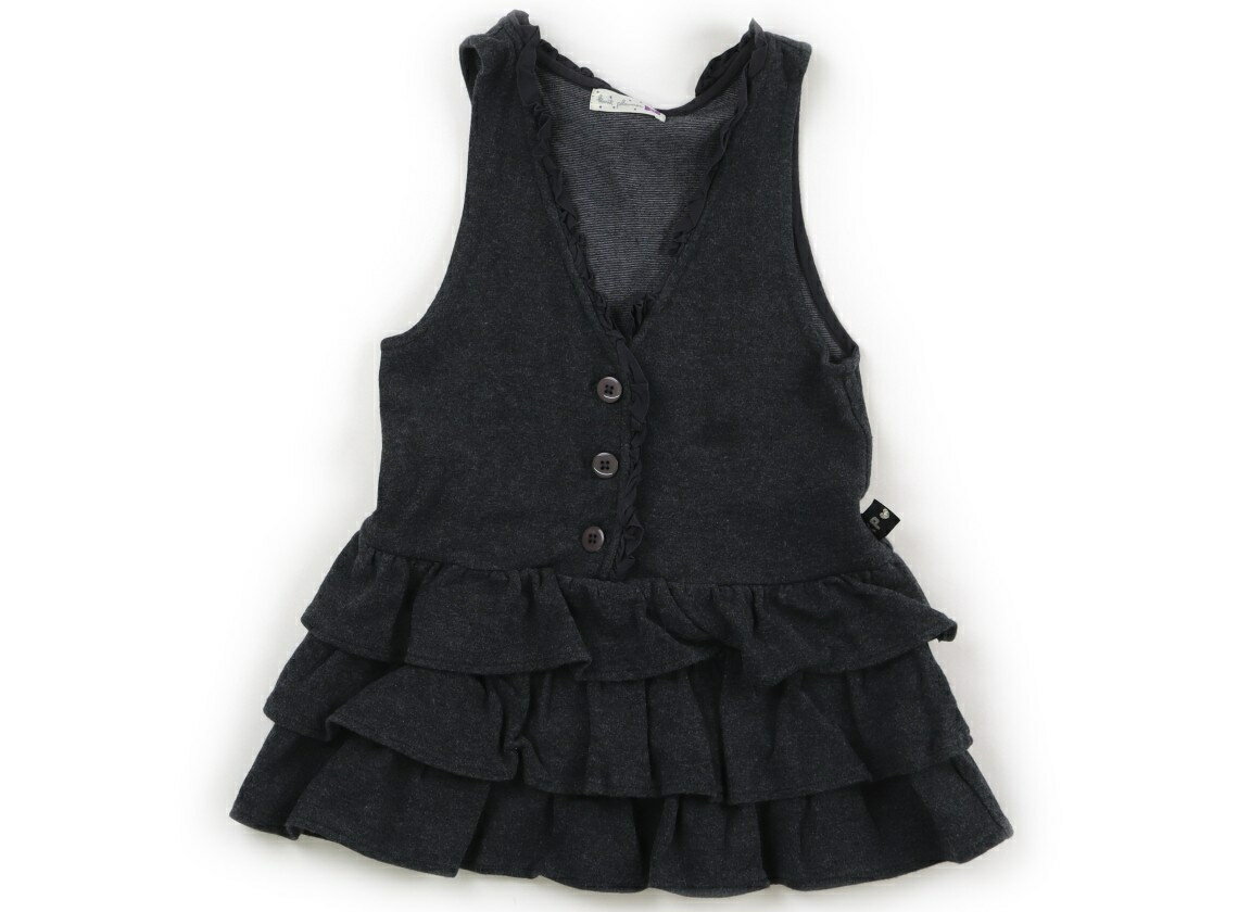 ニットプランナー（KP） Knit Planner(KP) ジャンパースカート 95 女の子 チャコールグレー 子供服 ベ..