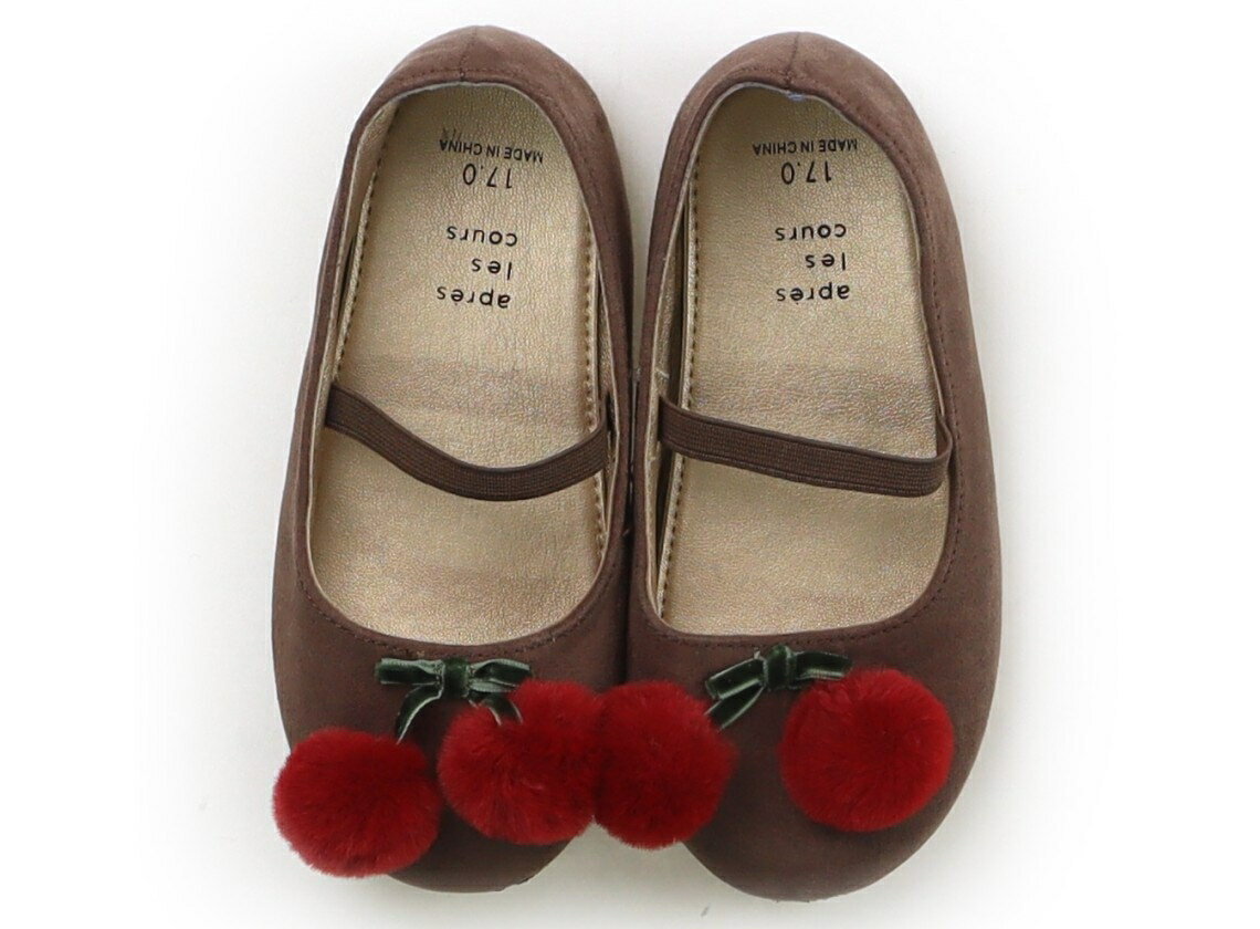 アプレレクール apres les cours フラットシューズ・スリッポン 靴17cm〜 女の子 モカ　赤 子供服 ベビ..