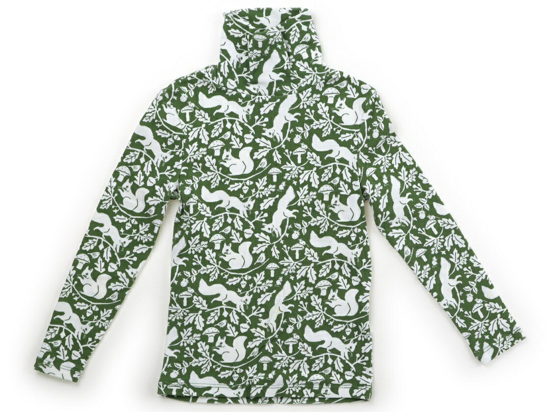 ボーデン Mini Boden Tシャツ・カットソー 110 女の子 モスグリーン×ホワイト・リスと小枝柄 子供服 ベビー服 キッズ アウトレット ユーズド 【中古】キッズ・ベビー・マタニティ