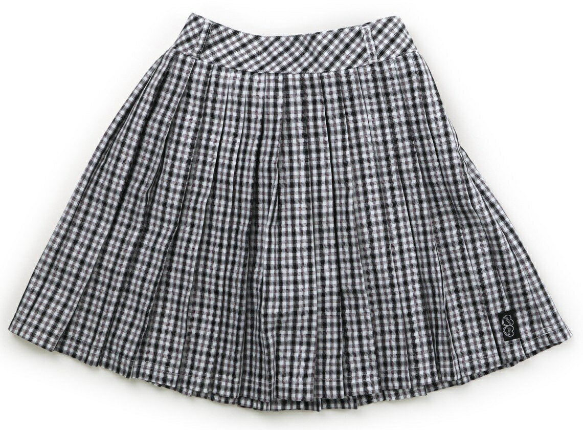 メゾピアノ mezzo piano スカート 140 女の子 ホワイト・ブラック・ピンク・チェック 子供服 ベビー服 キッズ アウトレット ユーズド 【中古】キッズ・ベビー・マタニティ