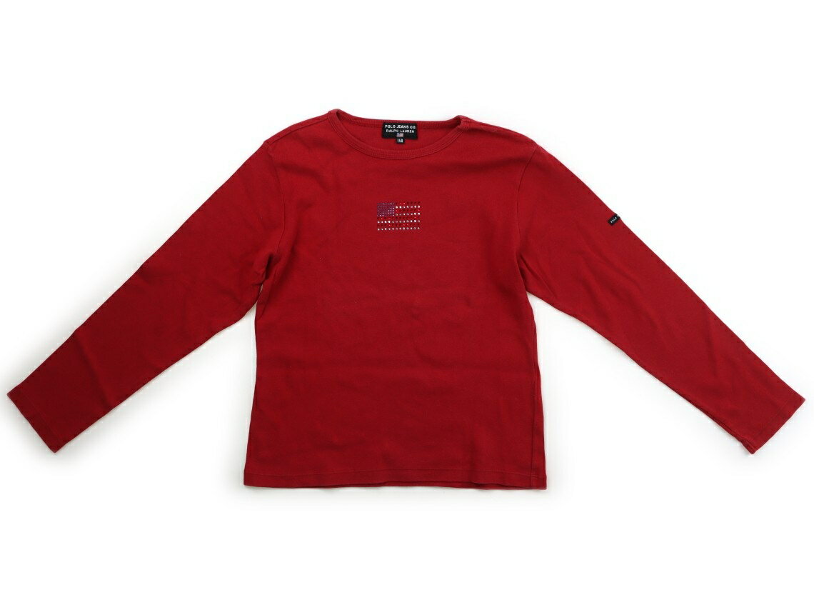 ポロラルフローレン POLO RALPH LAUREN Tシャツ・カットソー 150 女の子 バーガンディ、ラインストーン 子供服 ベビー服 キッズ アウトレット ユーズド 【中古】キッズ・ベビー・マタニティ