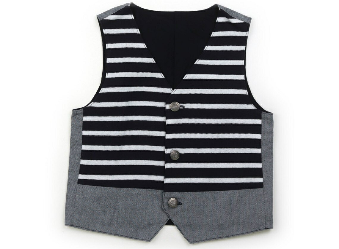 コムサフォセット COMME CA FOSSETTE ベスト 100 女の子 ネイビー・ホワイトボーダー・グレー 子供服 ベビー服 キッズ アウトレット ユーズド 【中古】キッズ・ベビー・マタニティ