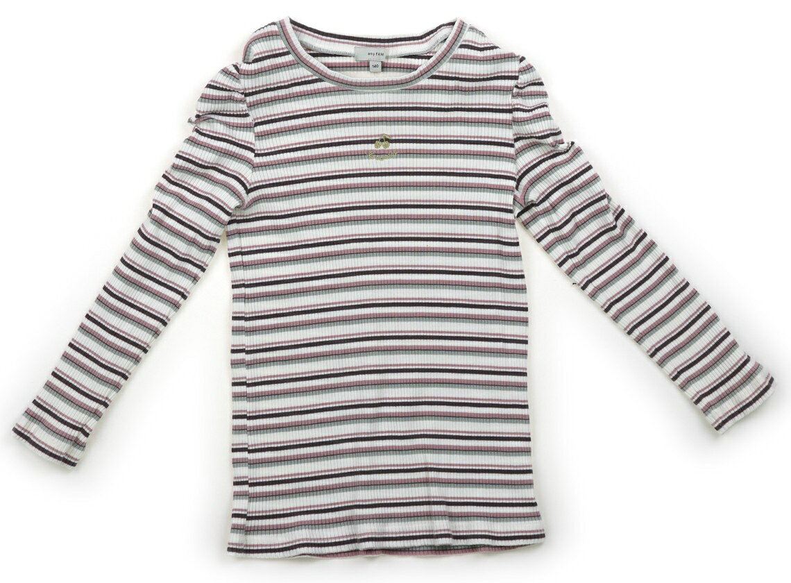 Rakuten - エニィファム anyFAM Tシャツ・カットソー 140 女の子 マルチボーダー 子供服 ベビー服 キッズ アウトレット ユーズド 【中古】キッズ・ベビー・マタニティ