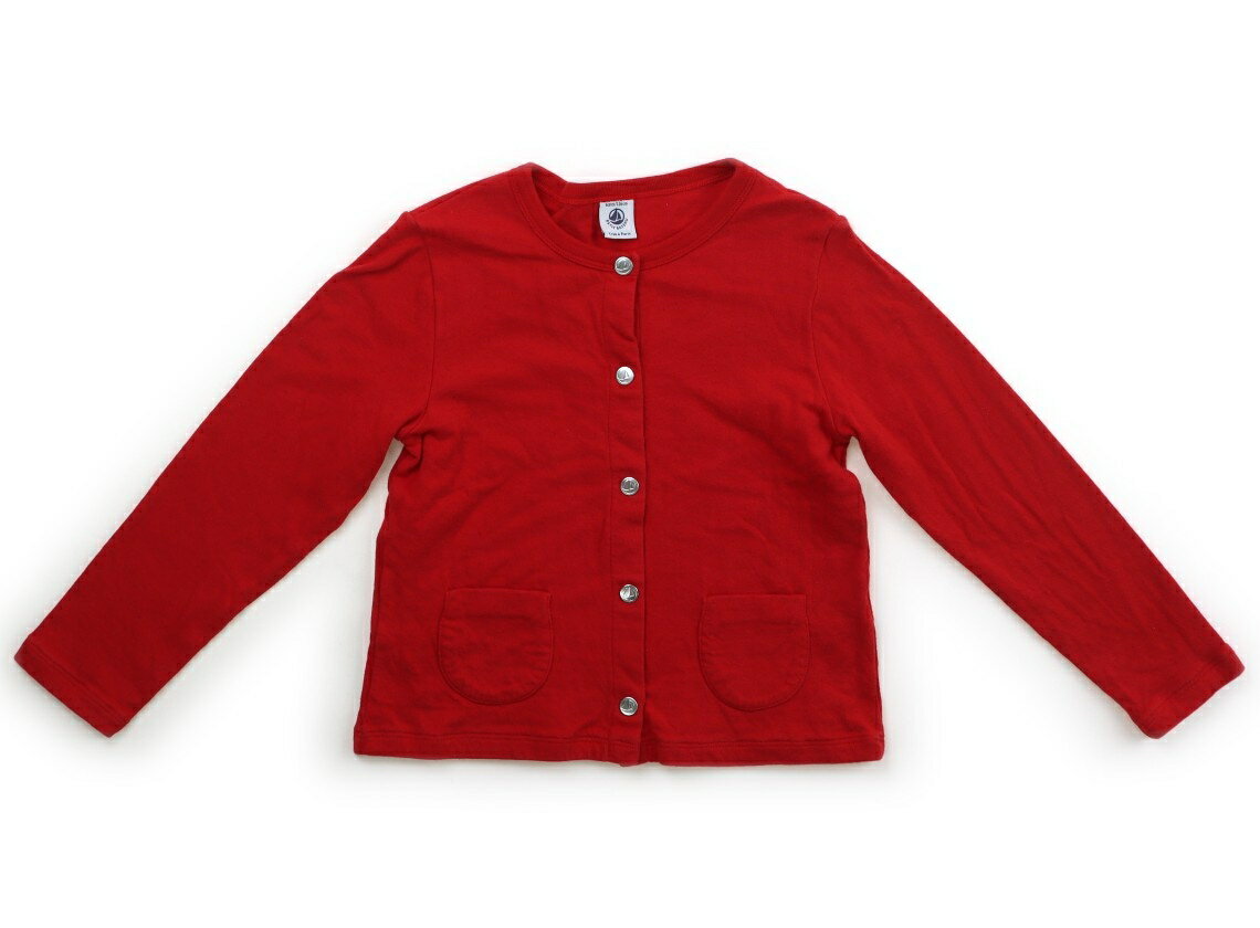 プチバトー PETIT BATEAU カーディガン 110 女の子 赤 子供服 ベビー服 キッズ アウトレット ユーズド 【中古】キッズ・ベビー・マタニティ