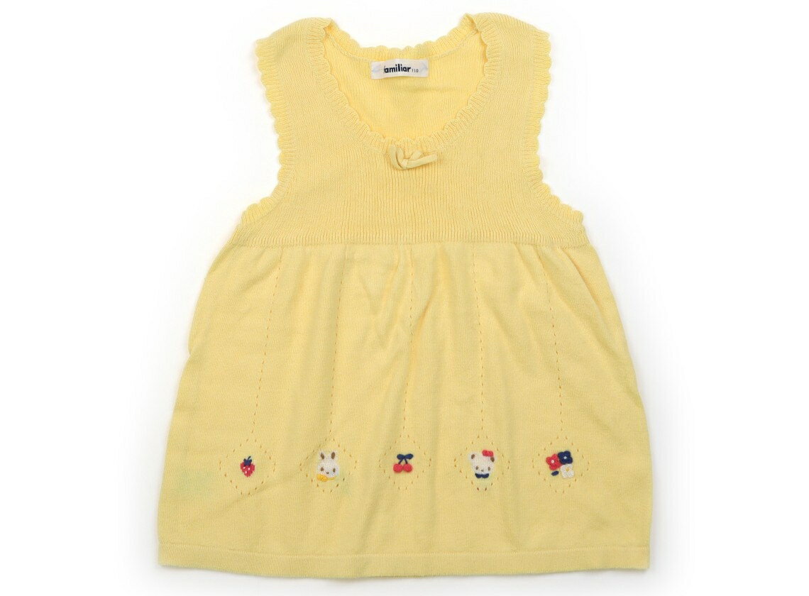 ファミリア familiar ジャンパースカート 110 女の子 イエロー 子供服 ベビー服 キッズ アウトレット ..