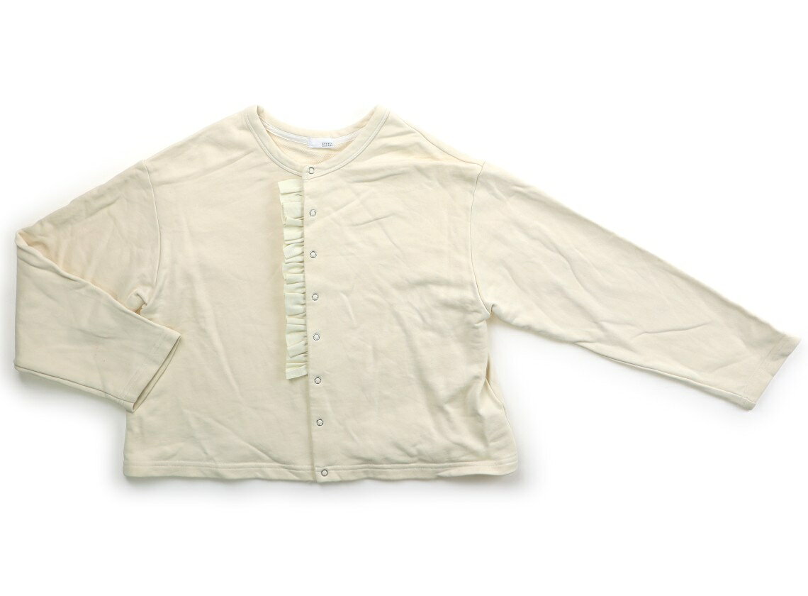 　ブランド 　LOWRYS FARM(ローリーズファーム) 　カテゴリー 　カーディガン 　サイズ 　140サイズ 　色 　アイボリー 　状態 　★★★ 　記名 　なし 　ジャンル 　Girl 実際のサイズ表記は140-150cm。スウェット生地。スナップボタン。背中に薄く黒い汚れがありますが、他は型崩れもなく、いい状態です。 ＊【状態】【サイズ】に関しての詳しい説明はこちら