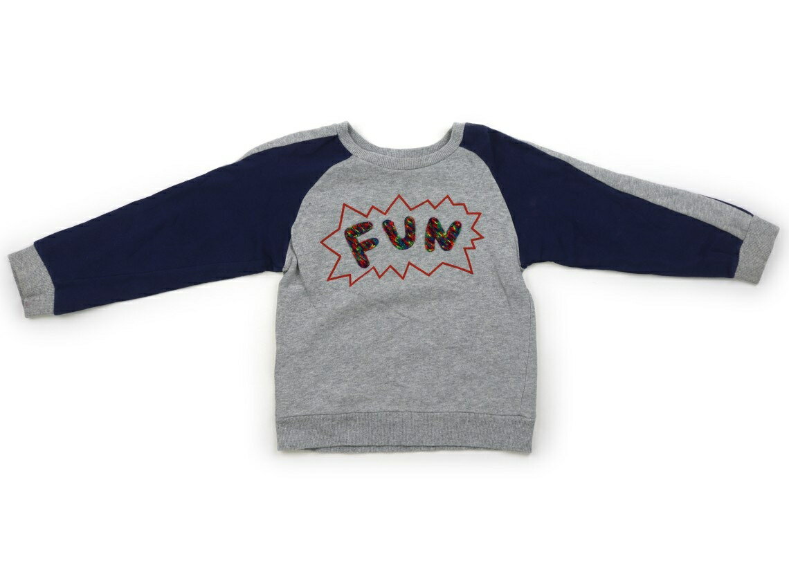 ビームス BEAMS トレーナー・プルオーバー 120 男の子 グレー・ネイビー 子供服 ベビー服 キッズ アウトレット ユーズド 【中古】キッズ・ベビー・マタニティ