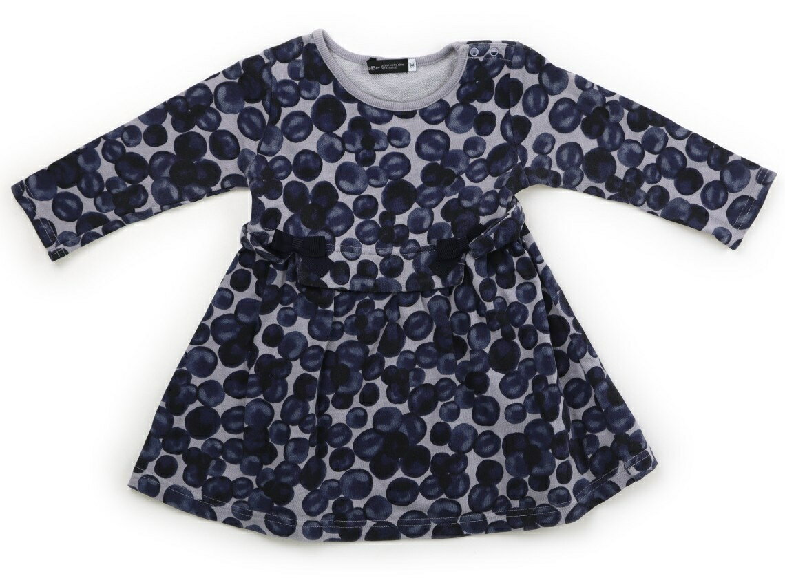 べべ BeBe ワンピース 90 女の子 青総柄 子供服 ベビー服 キッズ アウトレット ユーズド 【中古】キッズ・ベビー・マタニティ