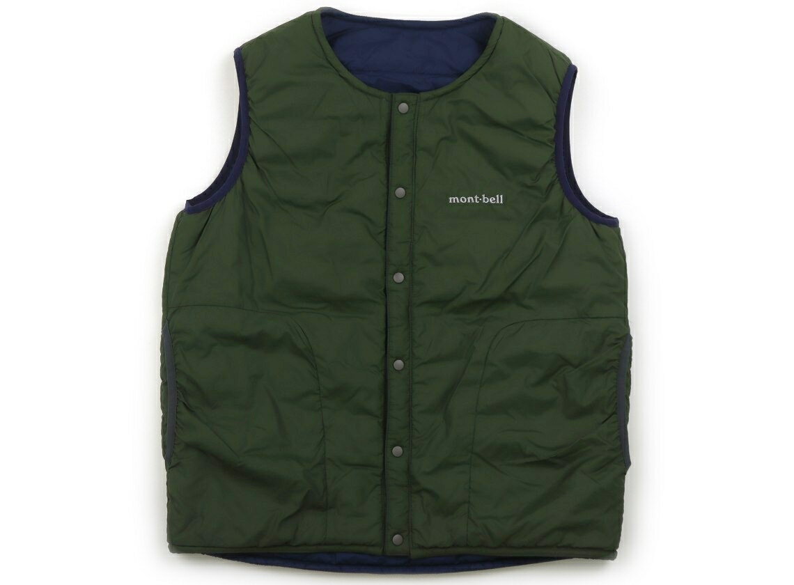 モンベル mont-bell ベスト 150 男の子 カーキ、ネイビー 子供服 ベビー服 キッズ アウトレット ユーズ..