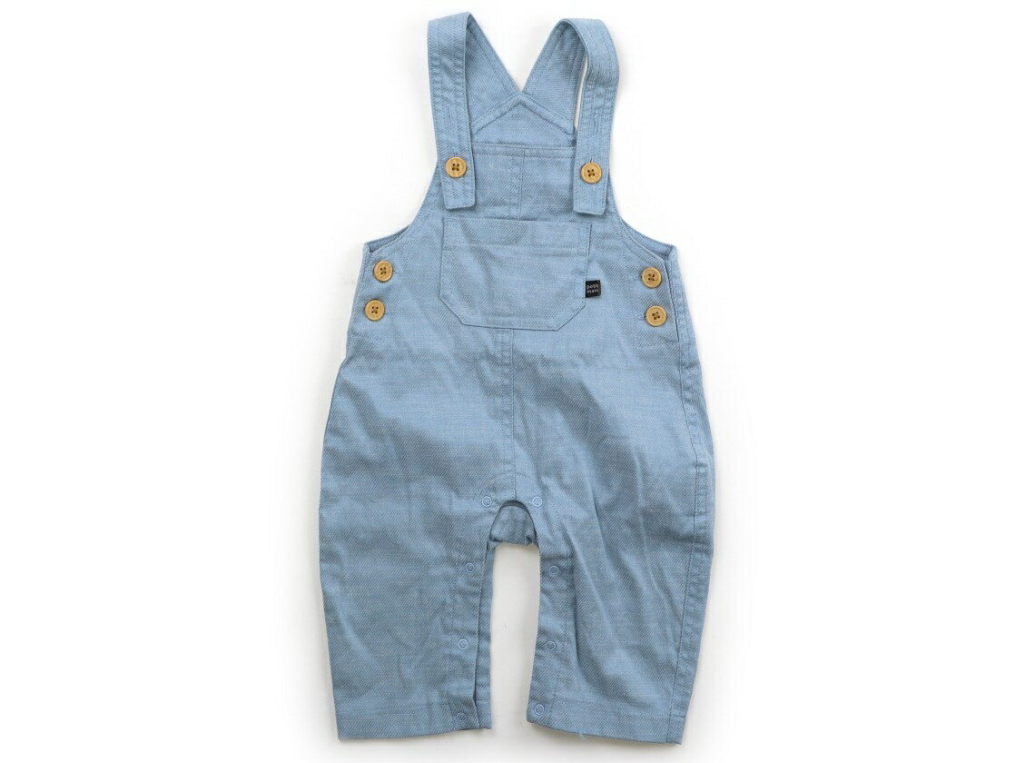 プティマイン petit main ベビーオーバーオール 70 女の子 ライトブルー 子供服 ベビー服 キッズ アウトレット ユーズド 【中古】キッ..