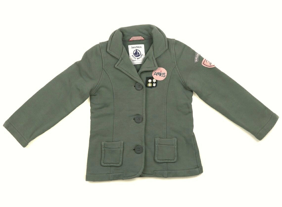 プチバトー PETIT BATEAU ブルゾン・Gジャン 90 女の子 カーキ 子供服 ベビー服 キッズ アウトレット ユーズド 【中古】キッズ・ベビー・マタニティ