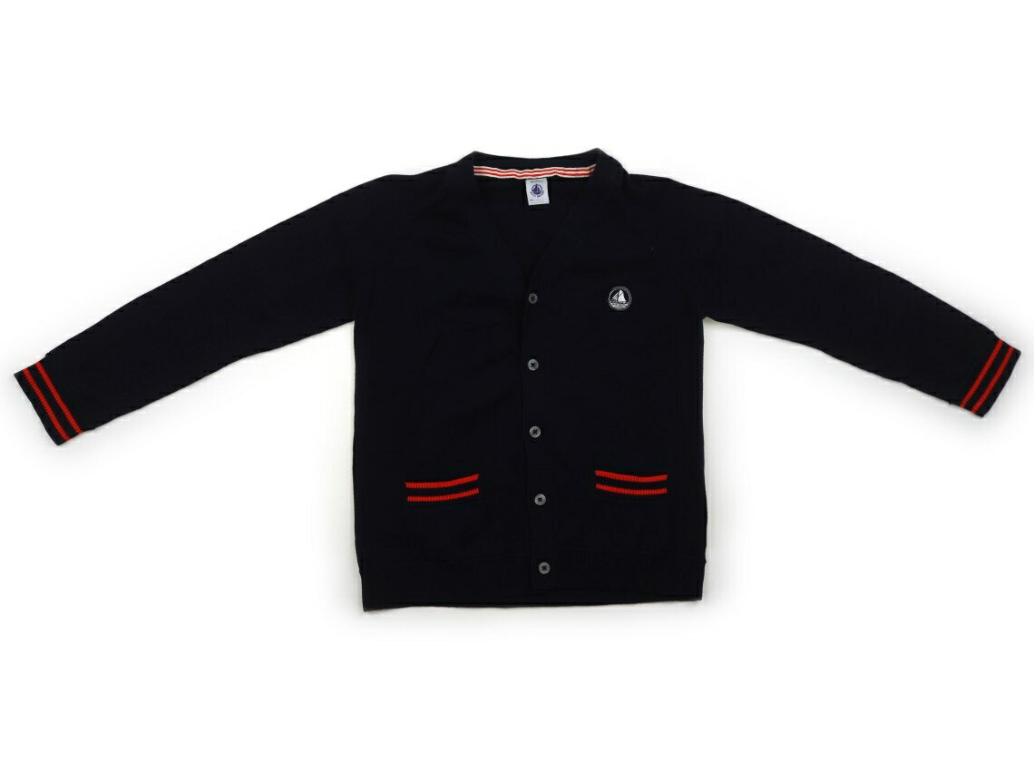 プチバトー PETIT BATEAU カーディガン 120 女の子 ネイビー・レッド 子供服 ベビー服 キッズ アウトレット ユーズド 【中古】キッズ・ベビー・マタニティ