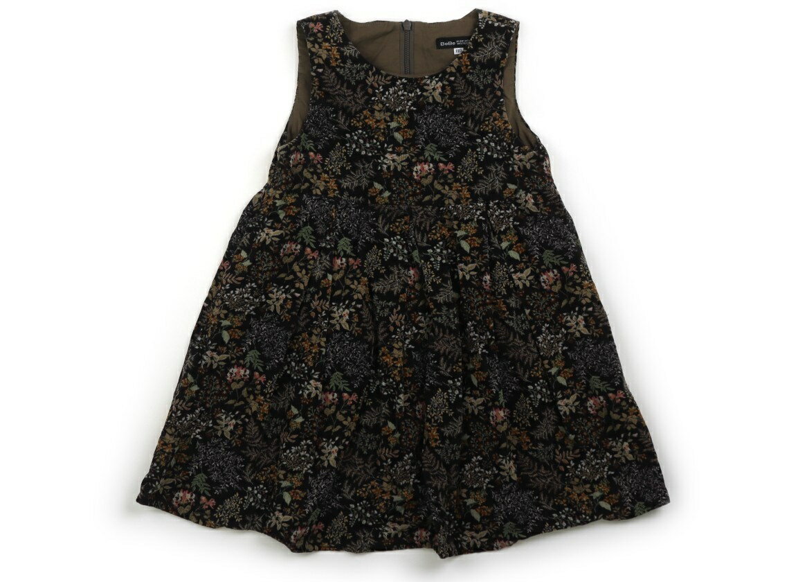べべ BeBe ジャンパースカート 110 女の子 こげ茶、花柄 子供服 ベビー服 キッズ アウトレット ユーズド 【中古】キッズ・ベビー・マタニティ