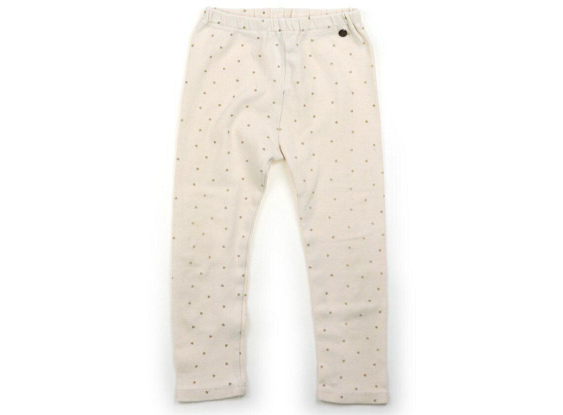 プティマイン petit main レギンス 110 女の子 ホワイト・ハート柄 子供服 ベビー服 キッズ アウトレッ..