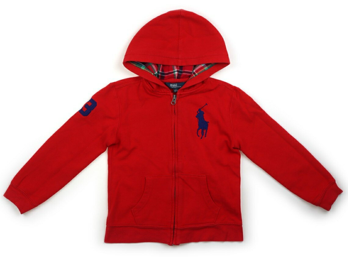 ポロラルフローレン POLO RALPH LAUREN パーカー 130 男の子 レッド 子供服 ベビー服 キッズ アウトレット ユーズド 【中古】キッズ・ベビー・マタニティ