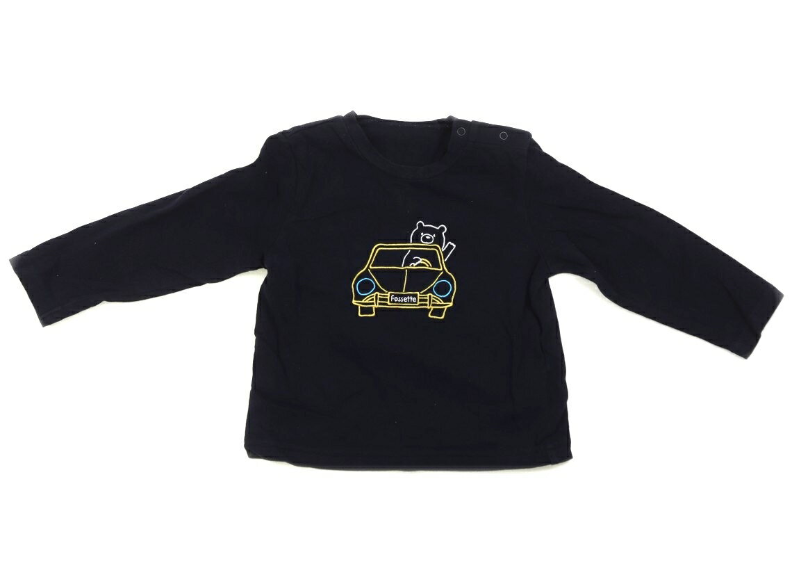 コムサフォセット COMME CA FOSSETTE Tシャツ・カットソー 90 女の子 ネイビー、黄、くま、車 子供服 ベビー服 キッズ アウトレット ユーズド 【中古】キッズ・ベビー・マタニティ