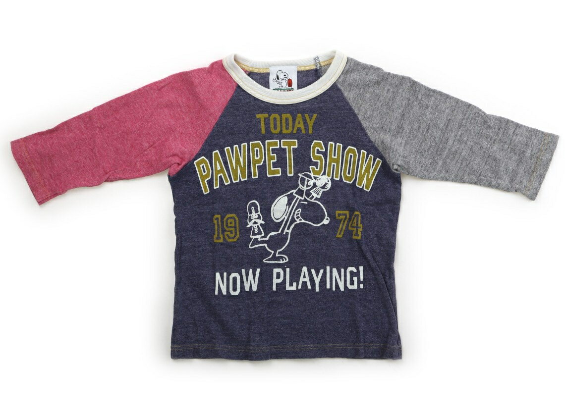 ファミリア familiar Tシャツ・カットソー 120 男の子 スヌーピー、ネイビーピンクグレー 子供服 ベビー服 キッズ アウトレット ユーズド 【中古】キッズ・ベビー・マタニティ