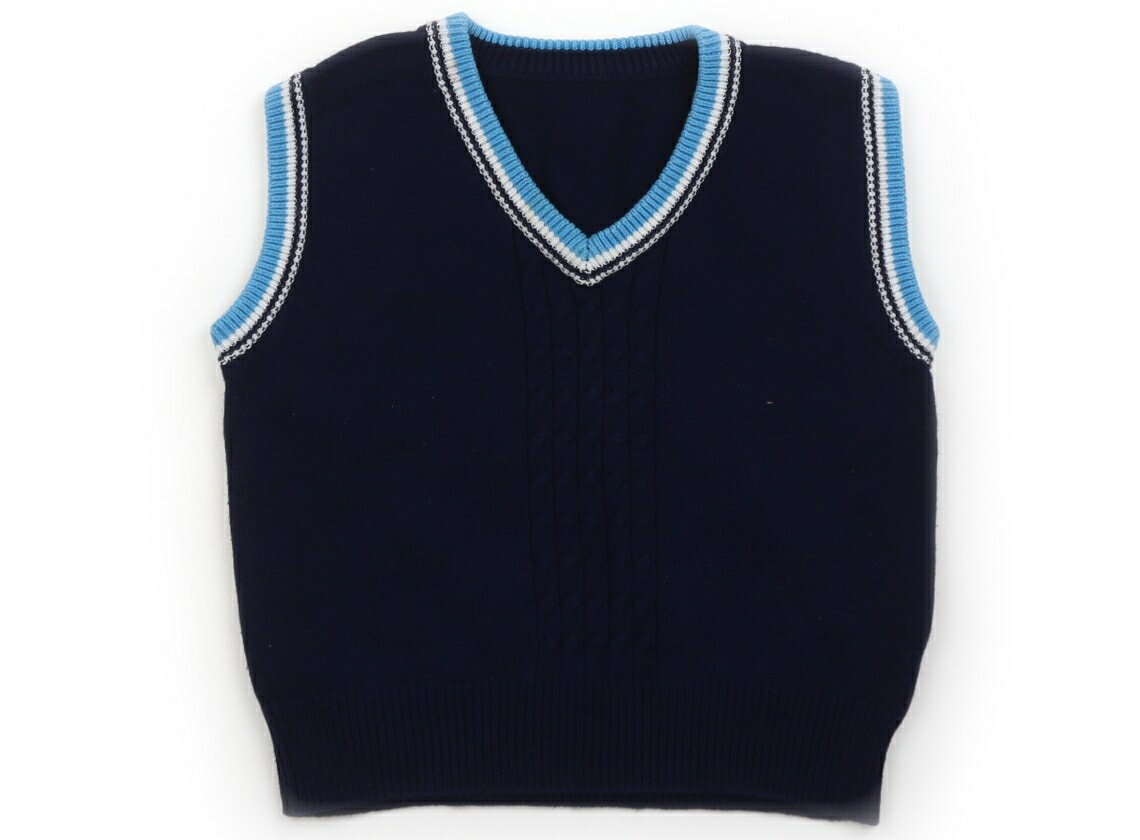 コムサフォセット COMME CA FOSSETTE ベスト 90 男の子 ネイビー・アクアブルー・ホワイト 子供服 ベビー服 キッズ アウトレット ユーズド 【中古】キッズ・ベビー・マタニティ