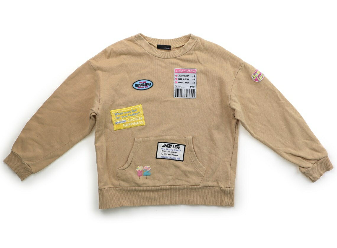 ジェニィ JENNI トレーナー・プルオーバー 150 女の子 ベージュ・カラフルアップリケ 子供服 ベビー服 ..