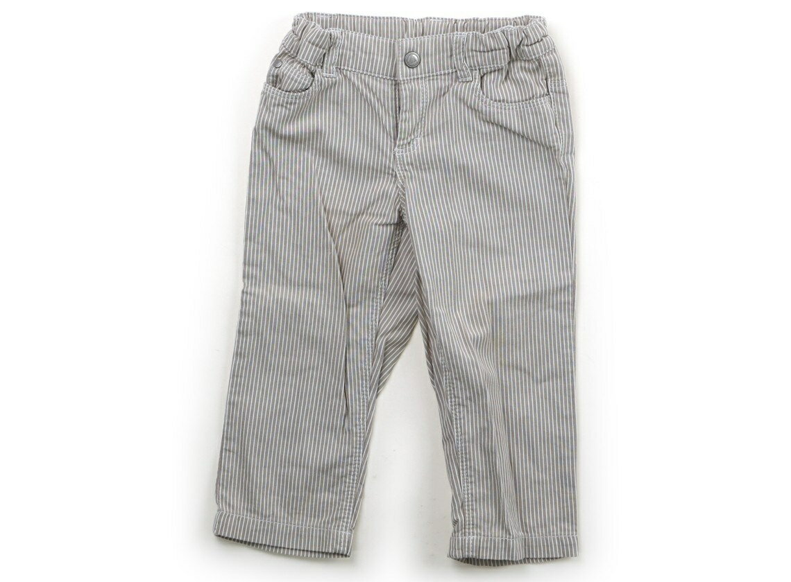 プチバトー PETIT BATEAU パンツ 80 男の子 ストライプ柄ベージュホワイト 子供服 ベビー服 キッズ アウトレット ユーズド 【中古】キッズ・ベビー・マタニティ