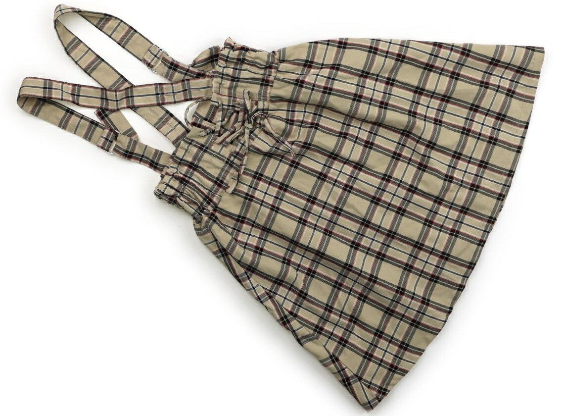 アルジー ALGY スカート 150 女の子 ベージュ・モノトーン・レッドチェック 子供服 ベビー服 キッズ アウトレット ユーズド 【中古】キッズ・ベビー・マタニティ 2