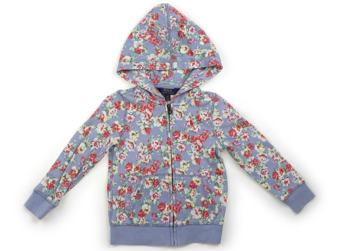 ポロラルフローレン POLO RALPH LAUREN パーカー 110 女の子 ブルーパープル、カメリア、花柄 子供服 ベビー服 キッズ アウトレット ユーズド 【中古】キッズ・ベビー・マタニティ