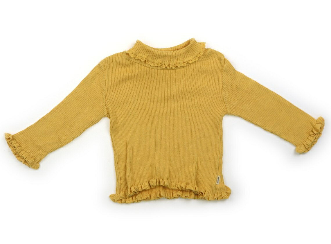 ミキハウス miki HOUSE ニット・セーター 80 女の子 マスタードイエロー 子供服 ベビー服 キッズ アウトレット ユーズド 【中古】キッズ・ベビー・マタニティ