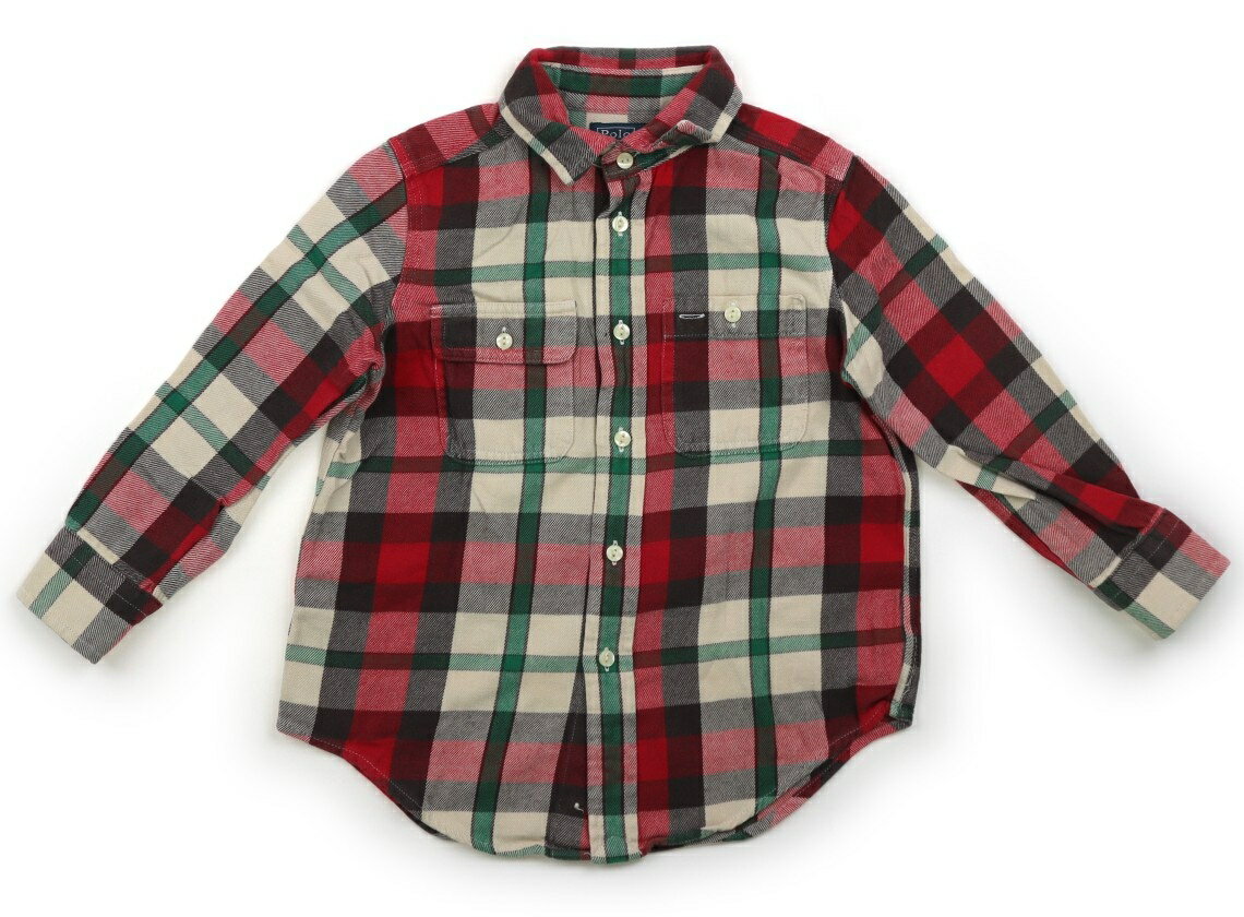 ポロラルフローレン POLO RALPH LAUREN シャツ・ブラウス 110 男の子 レッド・オフホワイト・グリーン他・チェック 子供服 ベビー服 キッズ アウトレット ユーズド 【中古】キッズ・ベビー・マタニティ